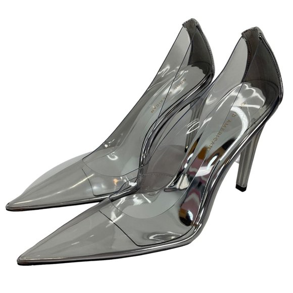 Good American Heels Womens Size 12 Clear Pump Cinder F*cking Rella $260 Nib - Picture 4 of 12